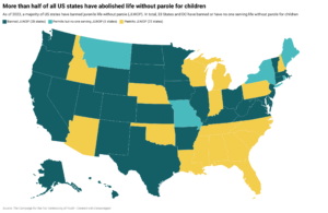 More than half of all states have banned juvenile life without parole