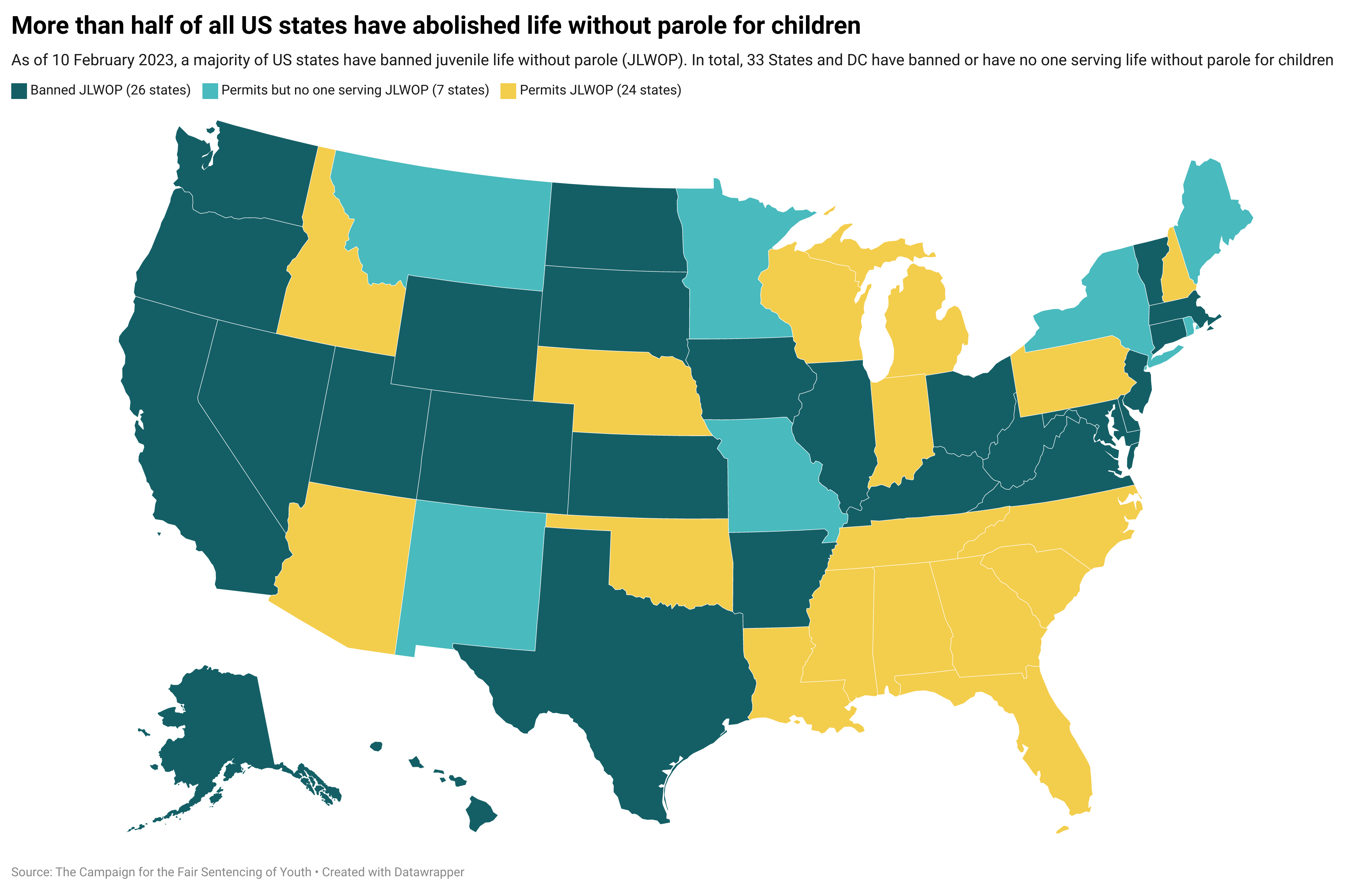 States that Ban Life without Parole for Children - Campaign for the ...